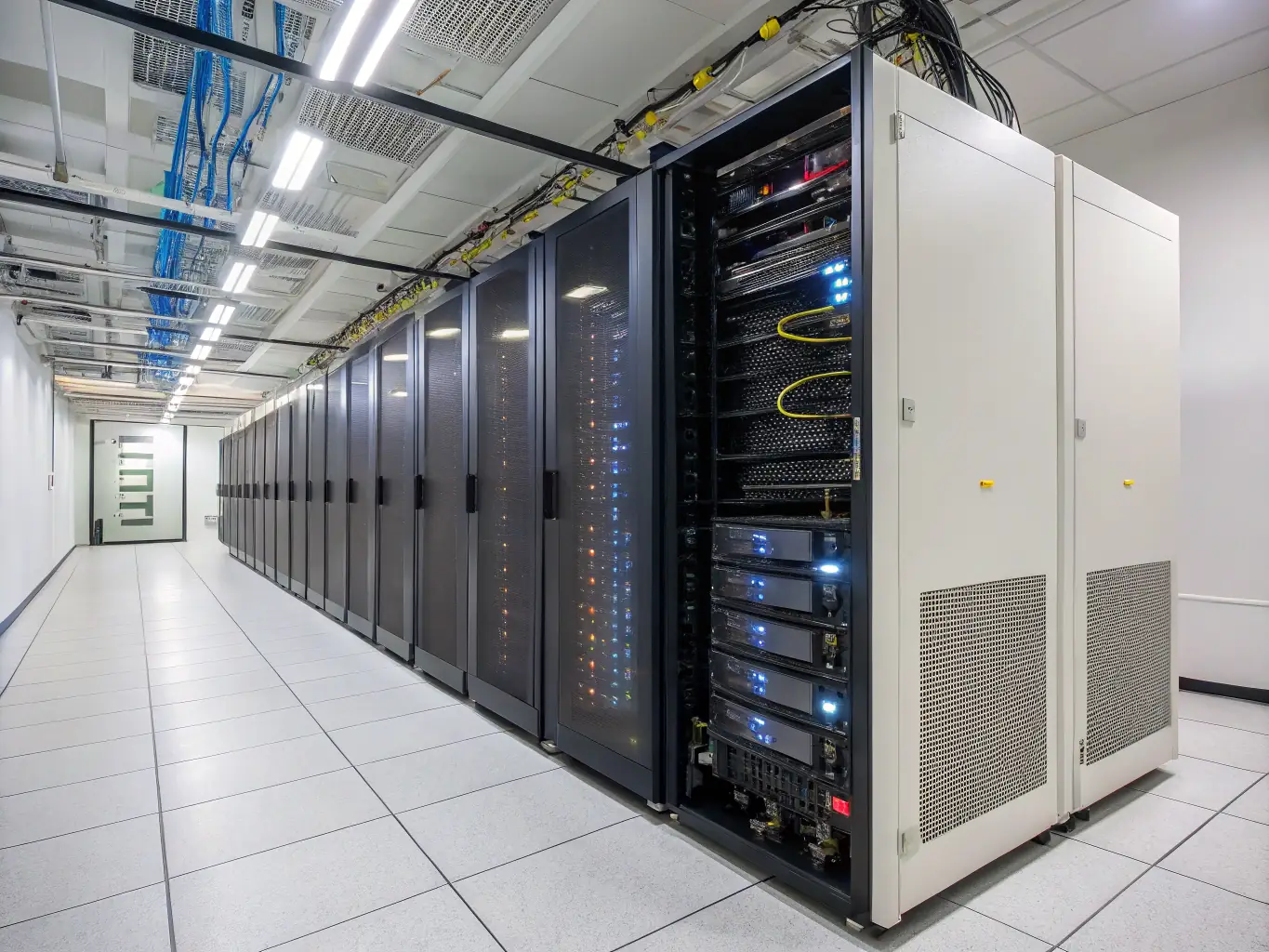 A powerful image of a dedicated server unit, emphasizing the performance and security of TranNet Solutions' dedicated hosting solutions.